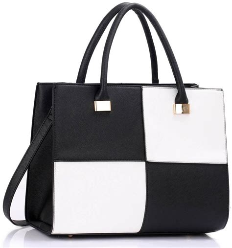 black and white designer purse|large white designer purse.